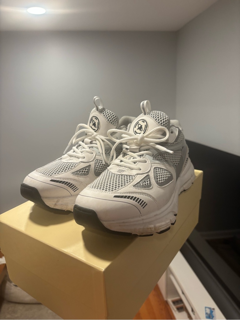 Axel Arigato White and Gray Men’s Athletic Sneakers